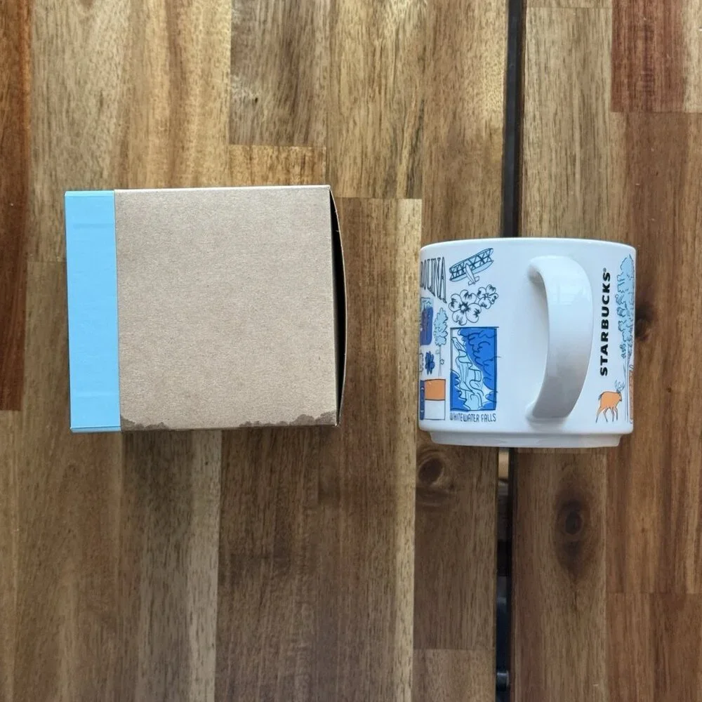 Starbucks North Carolina Been There Series Coffee Mug Ceramic Cup NEW BOX DAMAGE